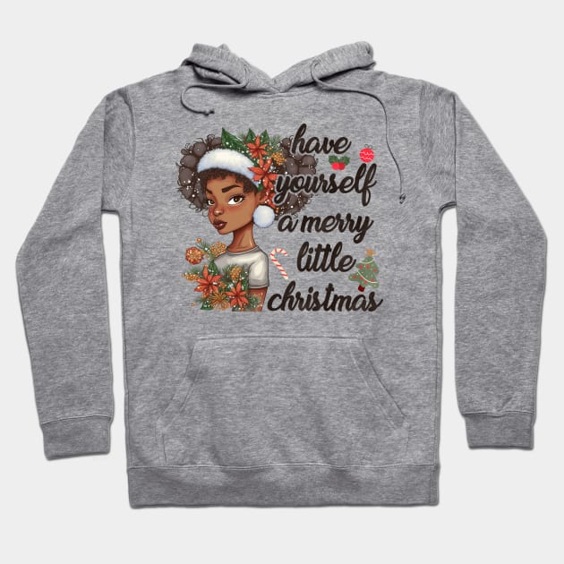 Melanin Christmas Hoodie by MZeeDesigns